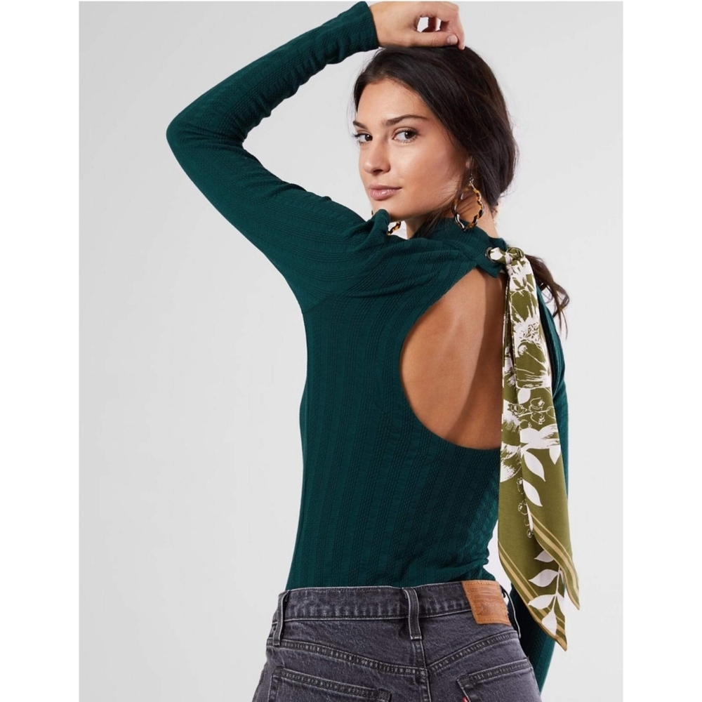 Free People Party in the back ribbon top